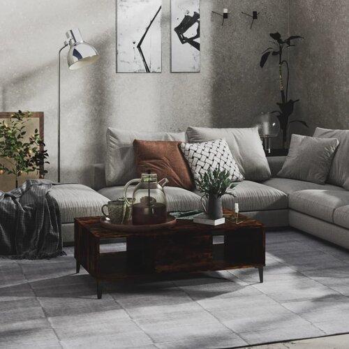 The Living Store Klubska mizica dimljeni hrast 103,5x60x35 cm iverna plo&amp;scaron;ča - Klubska Mizica, (21421424) Slike