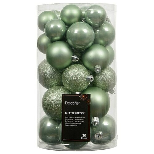 Decoris Božićne kuglice (Zelene boje, Polistirol, Promjer: 6 cm - 4 cm, 30 Kom.) Cijene