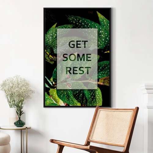  Slika - Get Some Rest (1 Part) Vertical 80x120 U crnom drvenom okviru Cene