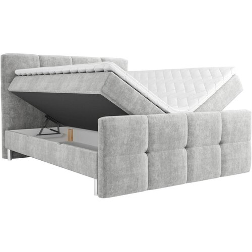 Esposa POSTELJA Z VZMETNICO 160 cm x 200 cm , tekstil svetlo siva Slike