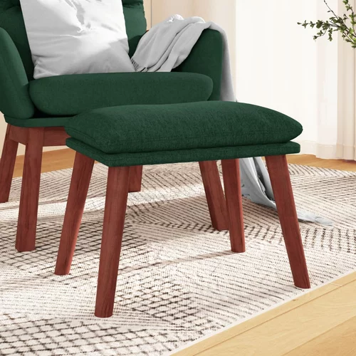 vidaXL stolček za noge temno zelen 45x29,5x39 cm blago