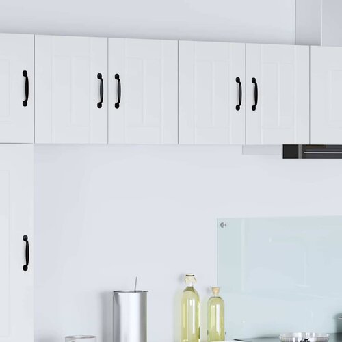 VidaXL Zidni kuhinjski ormarić s policom 2 pcs Visoko sjajno bijela Slike