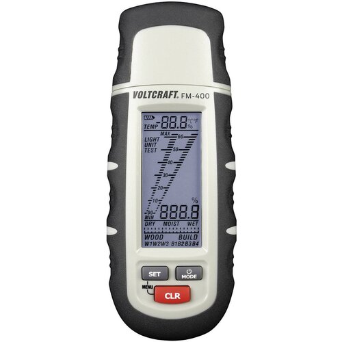 Voltcraft Merilnik vlage v materialu FM-400 vlažnost v zgradbah (merilno območje): 0.1 do 24 % vol vlažnost v lesu: 1 do 60 % vol, (20641085) Slike