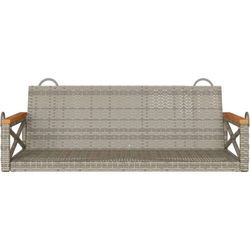 VidaXL Klupa za ljuljanje siva 109 x 62 x 40 cm od poliratana Slike