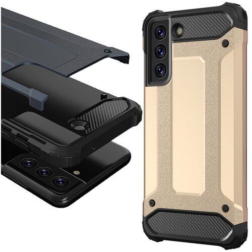 HURTEL HYBRID ARMOUR CASE COVER OHI&Scaron;JE ZA SAMSUNG GALAXY S21 FE ZLAT, (21973409) Cene