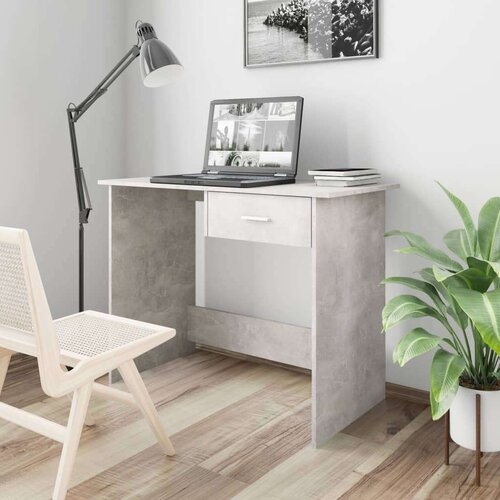  Pisalna miza betonsko siva 100x50x76 cm iverna plošča, (20608849) Cene