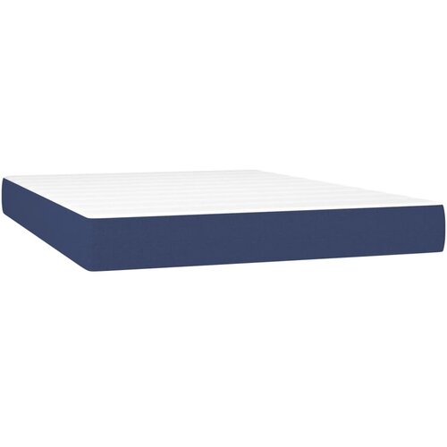  Krevet s oprugama i madracem plavi 140x200 cm od tkanine Slike