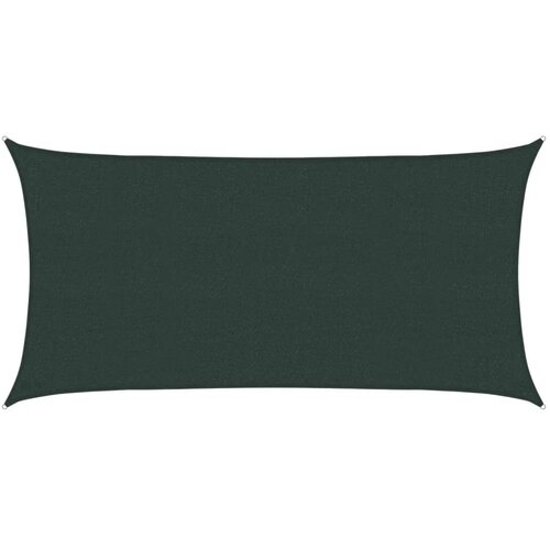  Jedrilica za sunčevu sjenu 2 x 6 m HDPE Pravokutni Tamnozelena - Tamnozelena 2 x 6 m Slike