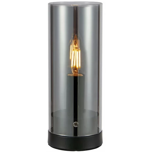 Markslöjd Črna namizna svetilka s steklenim senčnikom (višina 23 cm) Post –