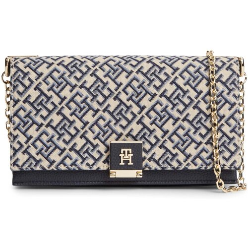 Tommy Hilfiger Ročne torbice Th Her Chain Cross Jacqu Modra Slike