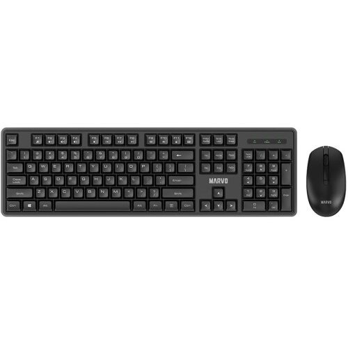 Marvo OFFICE WS005 HR WH brezžični komplet tipkovnice in mi&scaron;ke črne barve - SLO/HR LAYOUT Cene