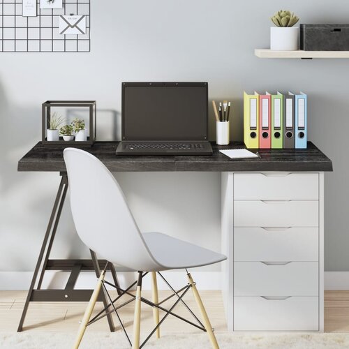 VidaXL Mizna plo&amp;scaron;ča temno siva 120x40x4 cm obdelana trdna hrastovina Slike