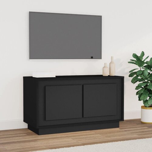 The Living Store TV omarica črna 80x35x45 cm inženirski les - TV Omarica, (21375718) Slike