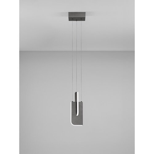 Nova Luce Svetlo siva kovinska LED zatemnitvena viseča svetilka Totem &amp;ndash; Slike