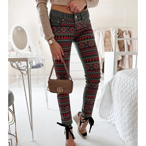 Gemre Green Patterned Pants Lévesque Cene