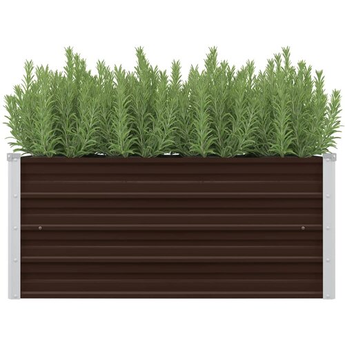 vidaXL Visoka greda rjava 100x40x45 cm pocinkano jeklo, (20748515) Cene
