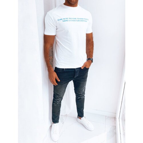 DStreet White men's T-shirt with print Cene