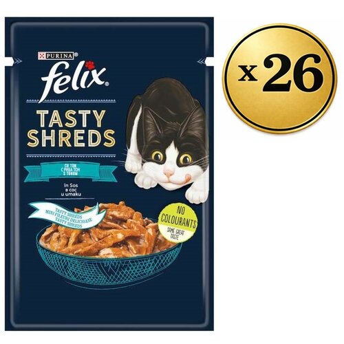 Felix Vlažna hrana za mačke tasty shreds Tuna, 26x80g Cene