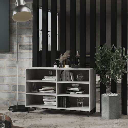 VidaXL Komoda betonsko siva 103,5x35x70 cm iverna plo&amp;scaron;ča, (20620715) Slike