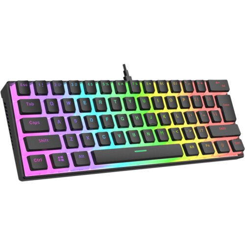 Gaming RAMPAGE RADIANT K11 black, Type-C, RGB, red switch, US layout, pudding keycaps Cijene