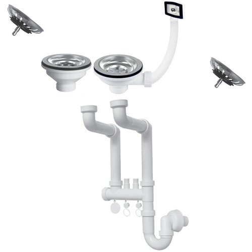 Sink Solution sifon - dvojni 114 (3 1/2&amp;quot;) vp Slike