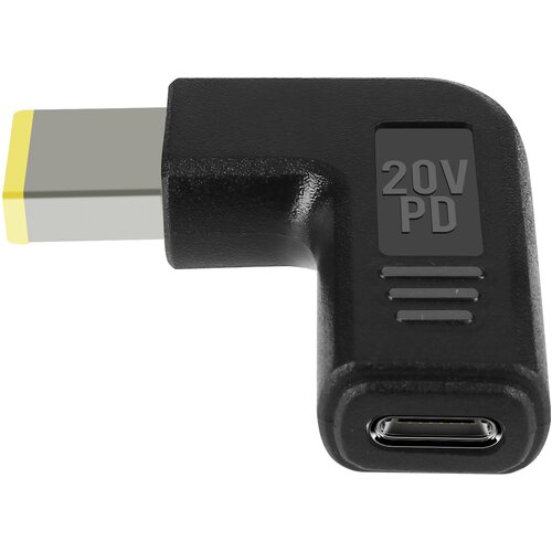 AVIZAR Polnilni adapter Lenovo USB-C na kvadratni vtic, po&amp;scaron;evno - crn, (21261952) Slike