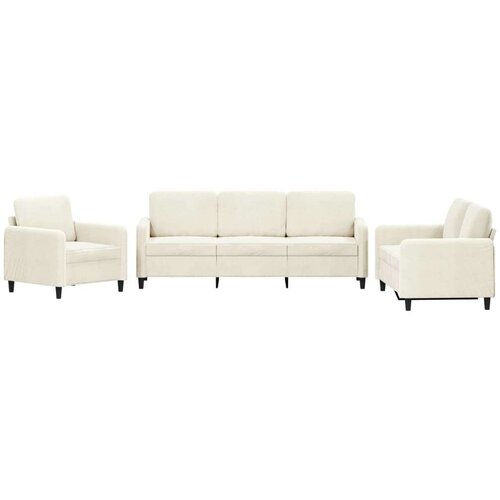  3-dijelni set sofa krem bar&amp;scaron;unasti Slike