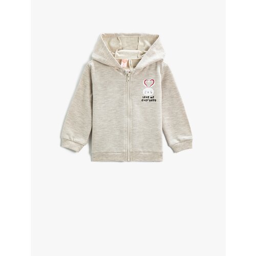 Koton Sweatshirt - Ecru - Relaxed fit Slike