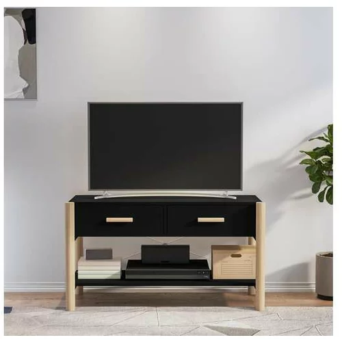  TV omarica črna 82x38x45 cm inženirski les