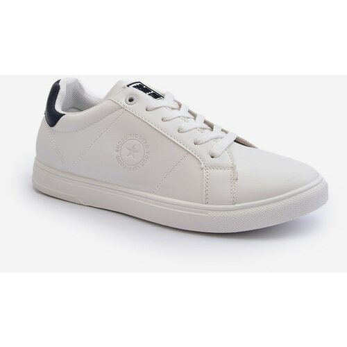 Big Star Men's Eco Leather Low-Top Sneakers White Cene