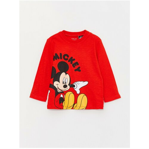 LC Waikiki Crew Neck Long Sleeve Mickey Mouse Printed Baby Boy Sweatshirt Cene