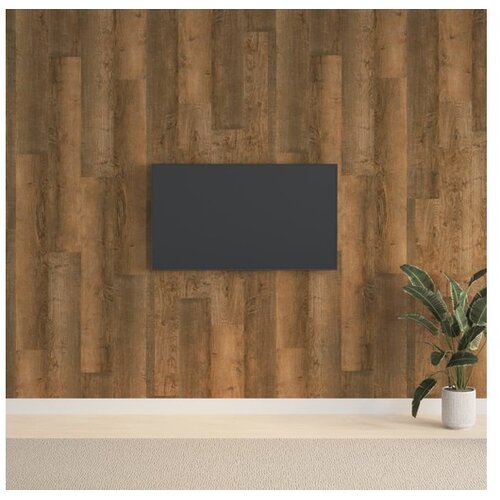  Stenski paneli videz lesa rjav PVC 2,06 m&sup2; Cene