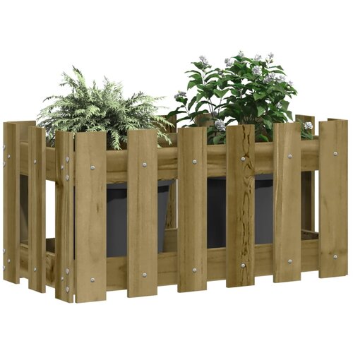  Vrtna sadilica s izgledom 60x30x30 cm impregnirana borovina Slike