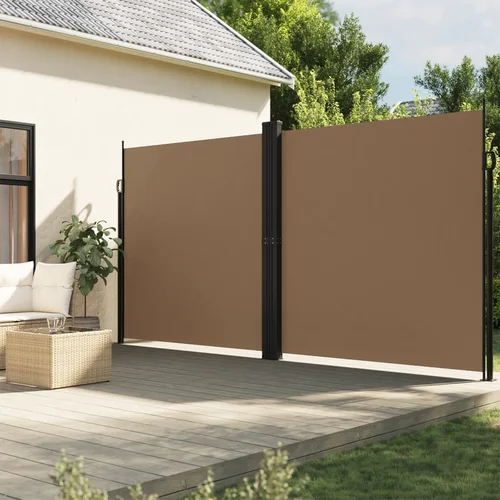 vidaXL Zložljiva stranska tenda taupe 220x1000 cm