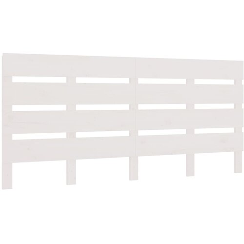  Uzglavlje bijelo 120 x 3 x 80 cm od masivne borovine Slike