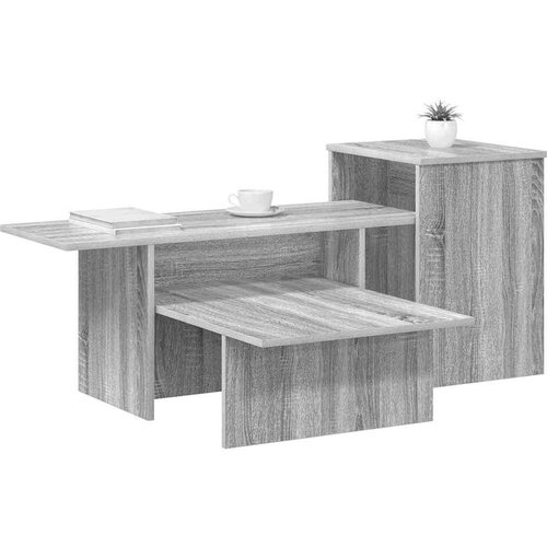  Konzolna stolica Siva Sonoma 80 x 50 x 225 cm Konstruirano drvo Slike