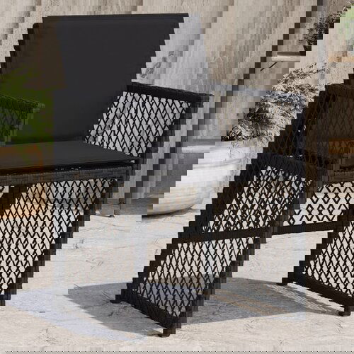 vidaXL Vrtni stoli z blazinami 4 kosi črn poli ratan Cene