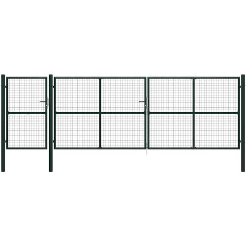  Vrtna vrata Čelik 500x150 cm Zelena Cene