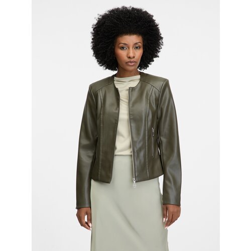 Orsay Khaki women's faux leather jacket - Women's Cene
