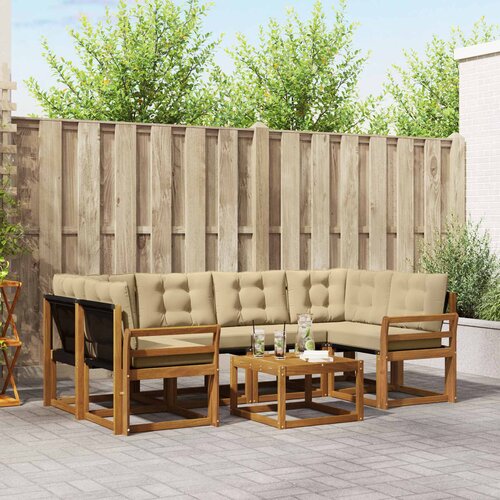  Set vanjskih sofa 7 kom. Prirodna i bež Cene