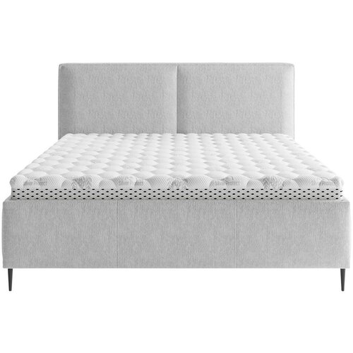 MID.YOU OBLAZINJENA POSTELJA 160 cm x 200 cm , les, tekstil, leseni material siva Slike