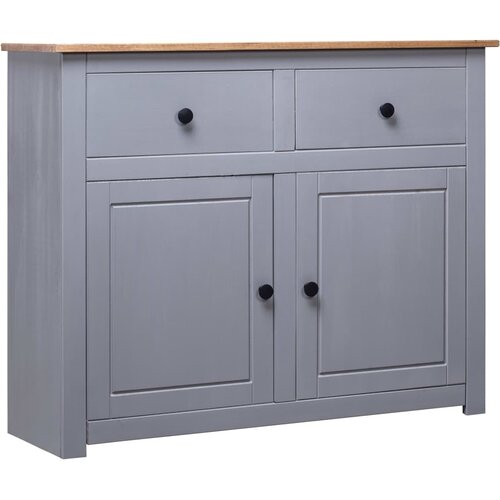 VidaXL komoda siva 93x40x80 cm trdna borovina Panama Range Slike