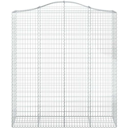  Lučne gabionske ko&amp;scaron;are 6 kom 200x50x220/240cm pocinčano željezo Slike