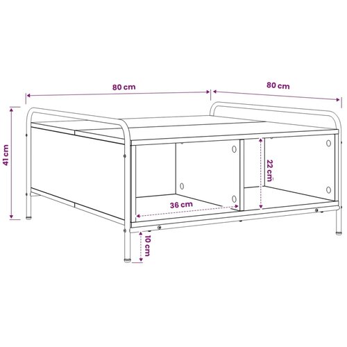  Stolić za kavu Staro drvo 50 x 49 x 41 cm Konstruirano drvo - Staro drvo 50 x 49 x 41 cm Slike