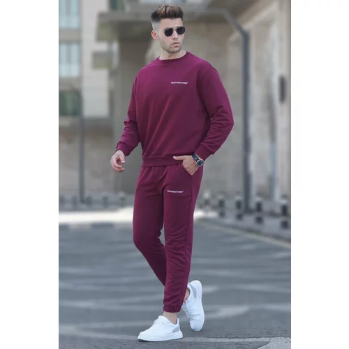 Madmext Sweatsuit - Burgundy - Relaxed fit
