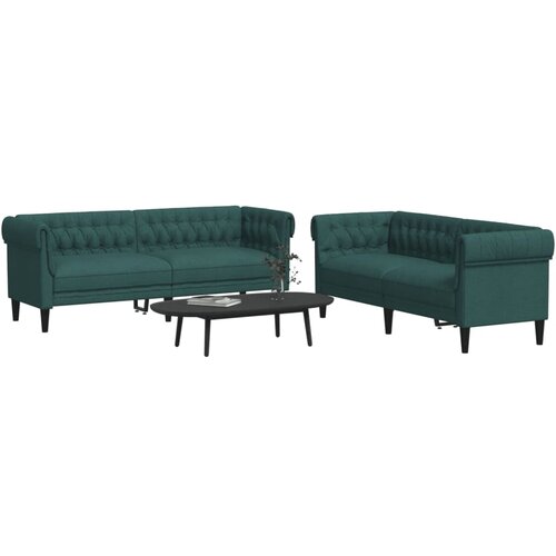 vidaXL 2-dijelni set sofa tamnozeleni od tkanine Cijene
