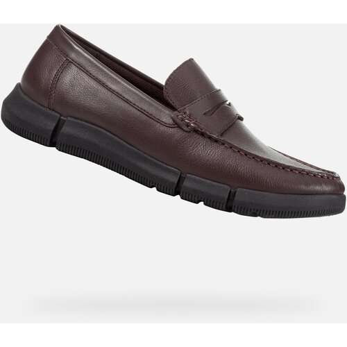 Geox Dark brown men&amp;#039;s moccasins Adacter M Wide - Men&amp;#039;s Slike