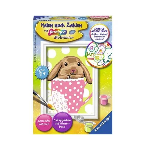 Ravensburger Slikanje po številkah z barvnimi motivnimi linijami - Simpatični zajček Cene