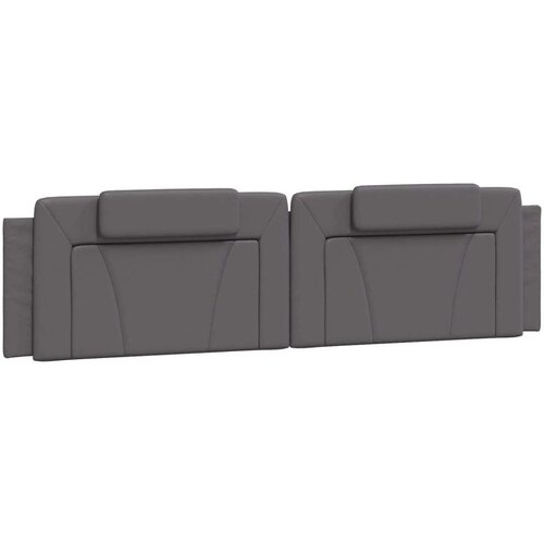 Krevet s madracem sivi 200 x 200 cm od umjetne kože Slike