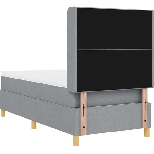 Box spring krevet Svijetlo siva 140 x 200 cm tkanina Slike